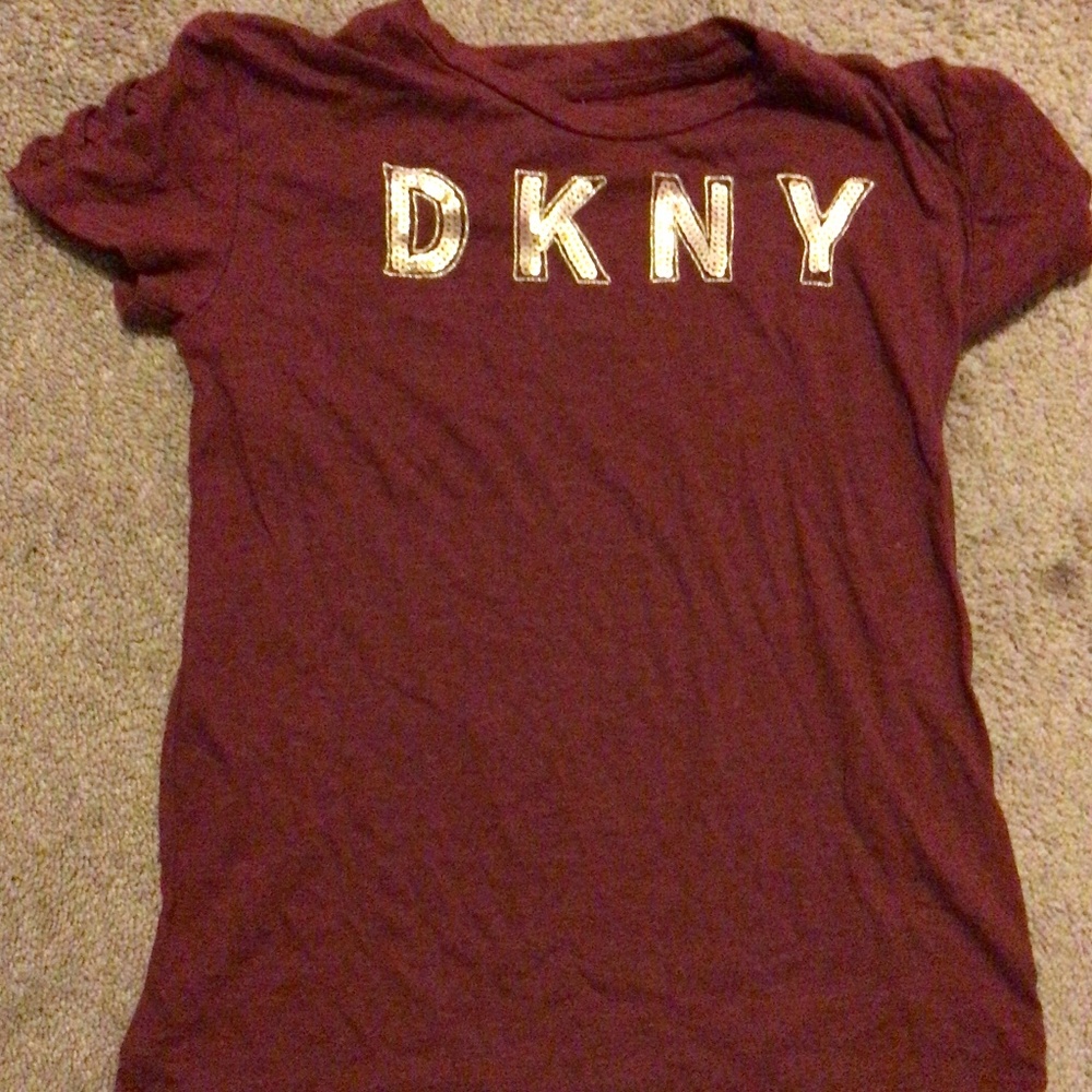 Red dkny shirt